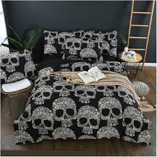 The top countries of suppliers are indonesia, china, and india, from which the percentage of. Skull Floral Queen Bedding Set Luxury 3d Printed Black Duvet Cover Set King 3pcs Home Textiles Comforter Bedding Sets Bedclothes Ouyadao Shop