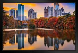 Open today until 4:45 pm. Amazon Com Atlanta Georgia Skyline From Piedmont Park In Autumn Photo Art Print Black Wood Framed Poster 20x14 Posters Prints