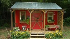 Lady Lairs A Female S Response To The Man Cave Outdoor Sheds Shed With Porch Shed Design