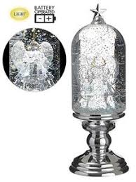 💡 how much does the shipping cost for battery operated snow globe? 12 Battery Operated Angel Snow Globe With Lights And Star Clear Pack All Nations Flower