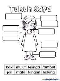 Tak pun yang melibatkan kreativiti. Label Tubuh Manusia Worksheet