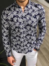 Klenoff Slim Fit Patterned Shirt 3 Colors Slim Fit Casual Shirts Slim Fit Shirt Fitted Denim Shirt