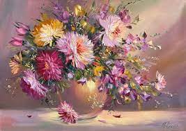 Large Flowers Oil Painting Original