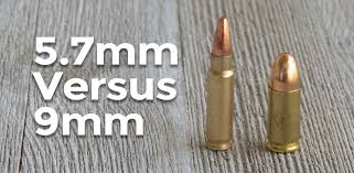 So when the 5.7 round hits the target, the bullet tends to tumble and yaw, making for a much larger wound cavity and helps the bullet's energy. Testing 5 7 Vs 9mm Caliber Comparison