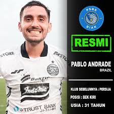 Mantan pemain Persija Jakarta, Pablo Andrade diam-diam resmi mencatatkan  debut sebagai pemain PSBS Biak. Bek asal Brasil itu bergabung dengan Badai  Pasifik tanpa ada rumor dan bahkan pengumuman apapun. Pablo Andrade jadi