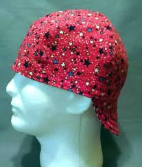 Stars W Red Inside Red Blue Navy Blue Welding Cap Reversible Cap Biker Cap Skull Cap Hat Liner Welders Cap Custom Cap Cycling Cap