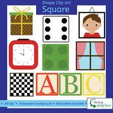Square Objects 2d Clip Art Shapes Shape Activities Kindergarten Shapes Preschool Preschool Color Activities