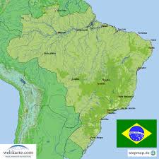 Brasilien liegt im östlichen und zentralen teil südamerikas. Stepmap Landkarte Von Brasilien Landkarte Fur Brasilien