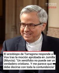 El arzobispo de Tarragona y presidente de la Conferencia Episcopal Tar...
