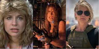 Linda Hamilton rocks as Sarah Connor in *The Terminator*** Linda Hamilton  delivered an unforgettable performance as Sarah Connor in James Cameron's  1984 sci-fi classic *The Terminator*. Initially an ordinary woman, Sarah  transforms