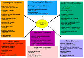 schematic chart displaying the diseases that have been