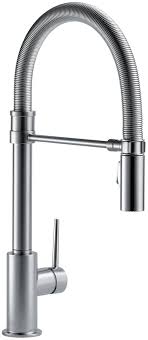 How to change fix laundry sink leaking delta water faucet lifetime warranty! Delta 9659 Ar Dst Arctic Stainless Trinsic Pro Pre Rinse Pull Down Kitchen Faucet With Magnetic Docking Spray Head Limited Lifetime Warranty Faucetdirect Com