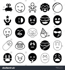 Funny Icons Set Of 25 Editable Filled And Outline Funny Icons Such As Mouse Toy Emot In Sun Glasses Cool Emot In Sunglasses Icon Set Art Inspiration Emoji