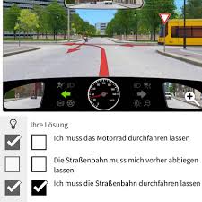 Man unterhält sich und lacht. Warum Muss Ich Das Motorrad Hier Zuerst Fahren Lassen Theorieprufung Auto Auto Und Motorrad Verkehr