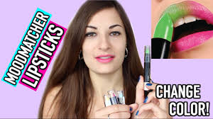 Long Lasting Unique Color Changing Lipsticks Moodmatcher Lipsticks Makeup Review And Demo