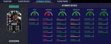 Rüdiger fifa 21 is 27 years old and has 2* skills and 3* weakfoot, and is right footed. Fifa 21 News On Twitter Two New Fifa21 Showdown Sbcs For Rudiger And Lemar Are Now Live