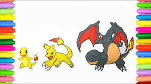 Coloring may seem like all fun and games, but the truth is that coloring drawings offer many benefits for the healthy development of children. Pokemon Coloring Pages Shiny Charmander Evolutions Youtube