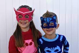 I try to keep things pretty simple when it comes to halloween costumes for my kids and i like to diy. Diy Owlette And Cat Boy Masks Pj Masks Sunshine And Munchkins
