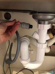 I bought one of these (the connector is 40mm): Howdy How S Best Connecting Dishwasher Waste Pipe To The Pipes Under The Sink Plumbing