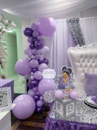 Organic Balloon Garland Column For Baby Girl Baby It S A Girl Shower Balloon Decorations Lavender Baby Showers Girl Shower Themes Baby Shower Decorations