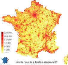 Carte De La Densite De Population 2009 Carte Densite De Population Geographie