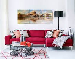 Dreaming Of Rome Large Size Original Oil On Canvas 2019 Oil Painting By Carlo Toma In 2021 Red Sofa Living Room Red Couch Living Room Red Sofa Living
