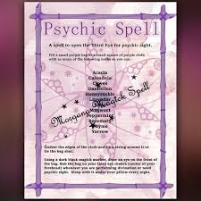 Psychic Spell Open Your Third Eye Printable Page For Book Of Shadows Opening Your Third Eye Third Eye Wiccan Spell Book