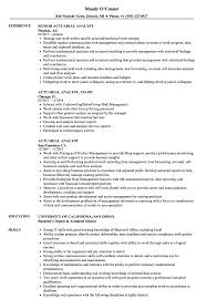actuarial analyst resume samples