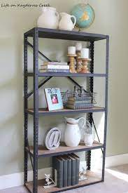 $29.99 quick view sale distressed metal wall shelf set 2 5 stars 5 (2) was: Easy Diy Industrial Bookshelf Life On Kaydeross Creek Metal Shelving Units Diy Industrial Bookshelf Shelves