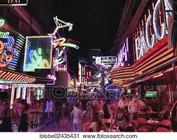 The red light district of soi cowboy is definitely the best place to be if you want to enjoy the raunchy side of bangkok nightlife scene. Soi Cowboy At Night Red Light District Sukhumvit Krung Thep Bangkok Thailand Asia Stock Image Iblsbe02435431 Fotosearch