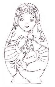 matryoshka coloriage poupee russe livre de couleur pelle
