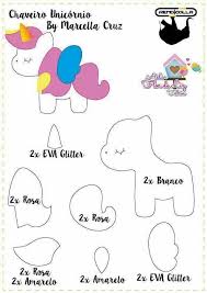 Pin Di Juliana Santos Su Model Kalip Fai Da Te Feltro Unicorno Modelli Per Orsetto