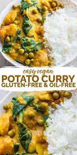 Easy Vegan Potato Curry Gluten Free Earth Of Maria Recipe Healthy Vegan Dinner Recipes Vegan Dinner Recipes Healthy Vegan Dinner