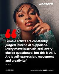 Female artists are constantly judged instead of supported. Every move is  scrutinized, every choice questioned, but this is ART. Art is  self-expression, movement and creativity."