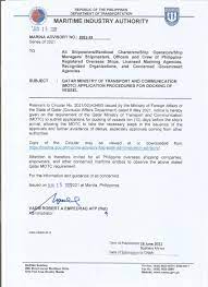 We did not find results for: Marina Advisory Flag State Administration Advisory Maritime Industry Authority