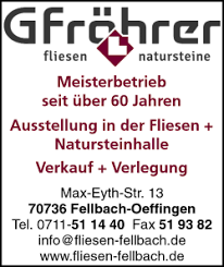 Zu unseren leistungen zählen unter anderem auch plattenverlegung, verlegung von mosaik. Konigs Bau Branchenbuch Gfrohrer Gmbh Co Kg Fellbach Oeffingen