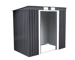 Costway Abri De Jardin Cabane A Outil Rangement Avec Porte Coulissante 213 X 130 X 173cm Gris Abri De Jardin Rangement Pour Porte Abri