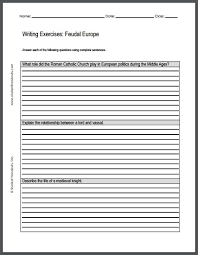 Feudal Europe Essay Questions Free To Print For High School World History Or European History Writing Exercises This Or That Questions Essay Questions