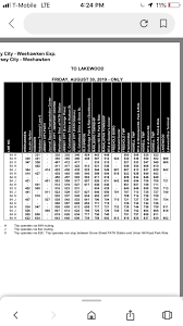 Bus Schedule Nj