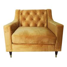 Yellow ethelsville 27.17'' wide tufted armchair. Mustard Yellow Velvet Buttoned Armchair Cole Furniture123