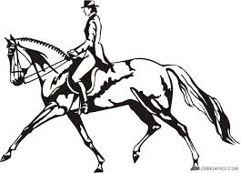 This particular trainer likes to chant to the horses at each stride when they do something correct. Black And White Horse Coloring Pages Dressage Horse Silhouette Clip Art Printable Coloring4free Coloring4free Com