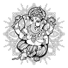He is the starting point of the religion and the meeting ground for the hindus. Ganesha Coloring Book For Adults Stock Illustration Illustration Of Ornamental Lord 100003140