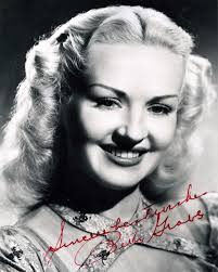 Betty Grable Signed Vintage Portrait. Vintage Hollywood, Black and White  Print, Canvas Prints, Classic Hollywood Photo, Unframed.
