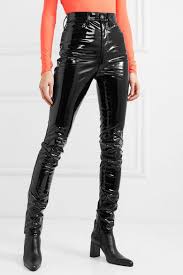 Maison Margiela Vinyl Skinny Pants Net A Porter Com Skinny Pants Clothes Shiny Pants