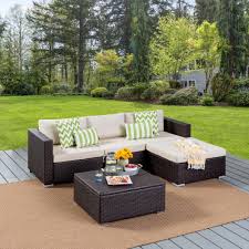 Noble House Beatrice Multi Brown Wicker Outdoor Couch Set With Aluminum Frame And Multi Brown Storage Coffee Table 41782 The Home Depot In 2020 Outdoor Couch Outdoor Wicker Furniture Couch Set