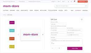 Your gift card can be used in the country it was purchased — online or in store. Gift Cards Momstore