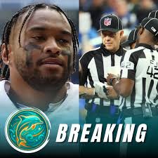 BREAKING: Four referees who officiated the game between the Miami Dolphins  and Buffalo Bills have been suspended pending an investigation after the  NFL found they overlooked multiple Bills violations that significantly  affected