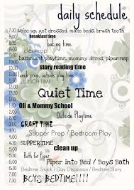 Daily Routine Super Nanny Style Mom Schedule Family