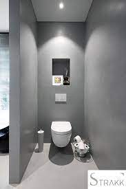 toiletruimte met nis en betonlook afwerking woninginspiratie interieur huisinrichting woon kleine ruimte badkamer toilet ontwerp kleine badkamer ontwerpen