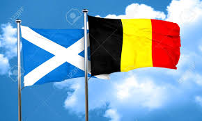 De vlag van schotland is blauw en er zit een wit kruis door heen. Vlag Van Schotland Met Vlag Van Belgie 3d Rendering Royalty Vrije Foto Plaatjes Beelden En Stock Fotografie Image 58019453